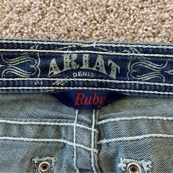 ARIAT Ruby Bootcut Jeans Low Rise Womens 26S Bling Jeweled Embellished - Picture 10 of 14